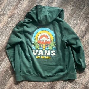Green Vans Hoodie -Size L (fits like a women’s Medium)